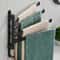 Swivel Bathroom Towel Rail Multifunctional Space Aluminium Wall Towel Holder NoDrill Towel Rack For 1