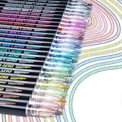 diy graffiti outline marker pen, double line art pen, highlighter for scrapbook, poster, and card designs