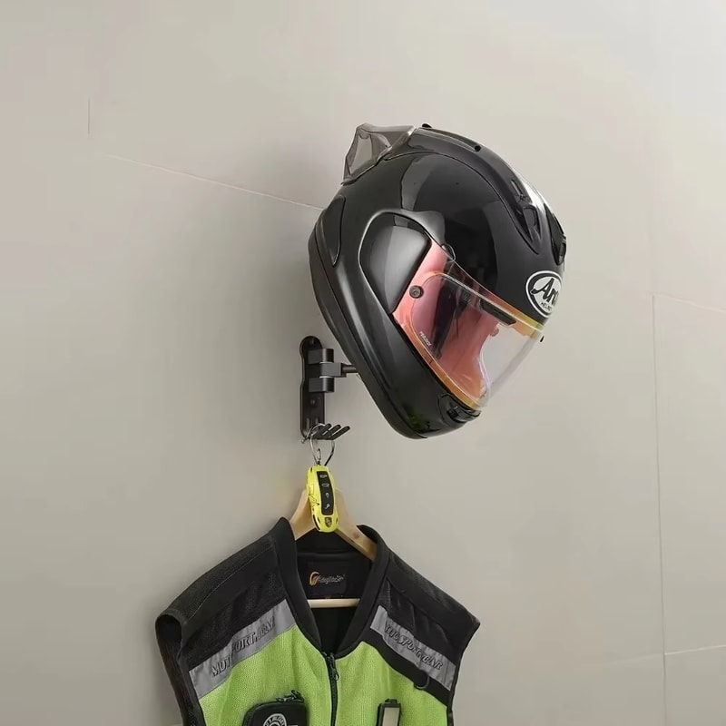 Motorcycle Helmet Rack Wall Mount Metal Bike Helmet Holder Mount Bicycle Helmet Display Hanger Stan 0