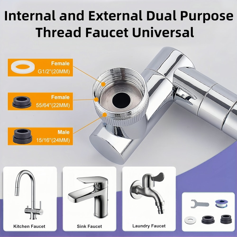 Universal Rotation Extender Faucet Aerator Splash Filter Kitchen Washbasin Faucets Bubbler Nozzle T 4