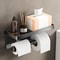 Modern Toilet Paper Holder, Aluminium Double Roll Tissue Holder, Mobile Phone Shelf, Storage Organizer for Bathroom