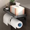 Modern Toilet Paper Holder, Aluminium Double Roll Tissue Holder, Mobile Phone Shelf, Storage Organizer for Bathroom