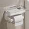 Modern Toilet Paper Holder, Aluminium Double Roll Tissue Holder, Mobile Phone Shelf, Storage Organizer for Bathroom