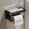 Modern Toilet Paper Holder, Aluminium Double Roll Tissue Holder, Mobile Phone Shelf, Storage Organizer for Bathroom