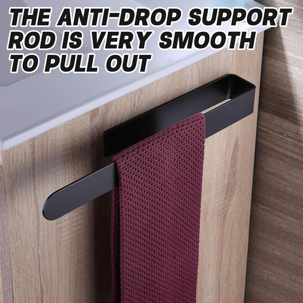 Adhesive Hand Towel Holder Wall Mounted Stainless Steel Towel Bar Kitchen Towel Hanger For Bathroom 2