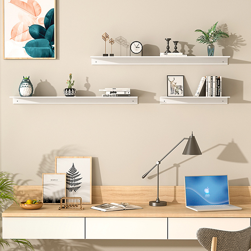 Bath Storage Rack Wall Shelves, Floating Matte Black Bathroom Kitchen Organizer, Metal Shower No Drill Accessories, Home