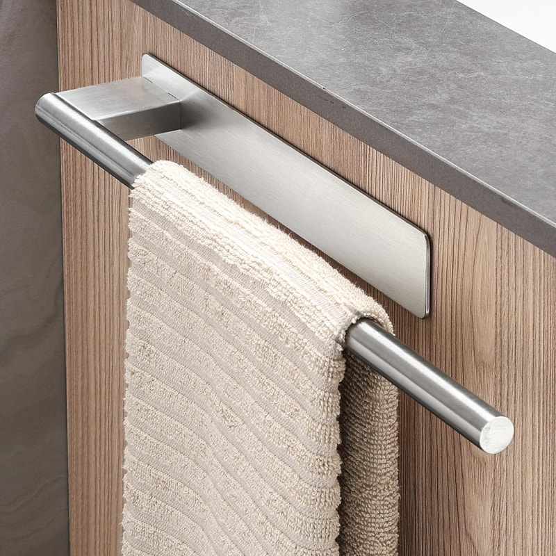 Stainless Steel Towel Rack No Drilling Towel Bar Selfadhesive Bathroom Holder Kitchen Towel Hand Ra
