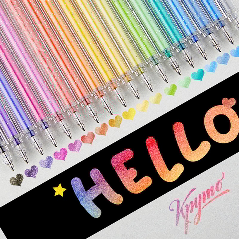 Metallic Gel Pens Quick Dry Glitter Gel Markers For Cardstock Diary Drawing Marking Coloring DIY Ar 1