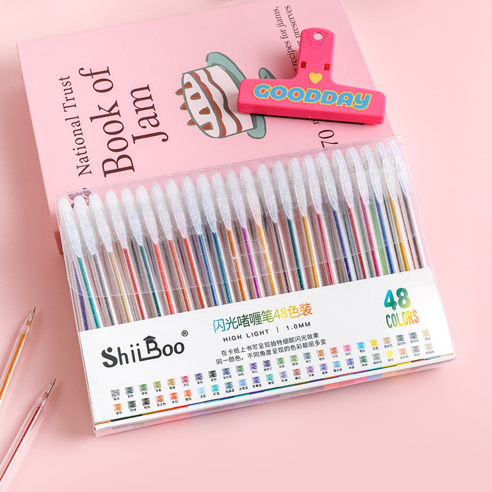 Metallic Gel Pens Quick Dry Glitter Gel Markers For Cardstock Diary Drawing Marking Coloring DIY Ar 6