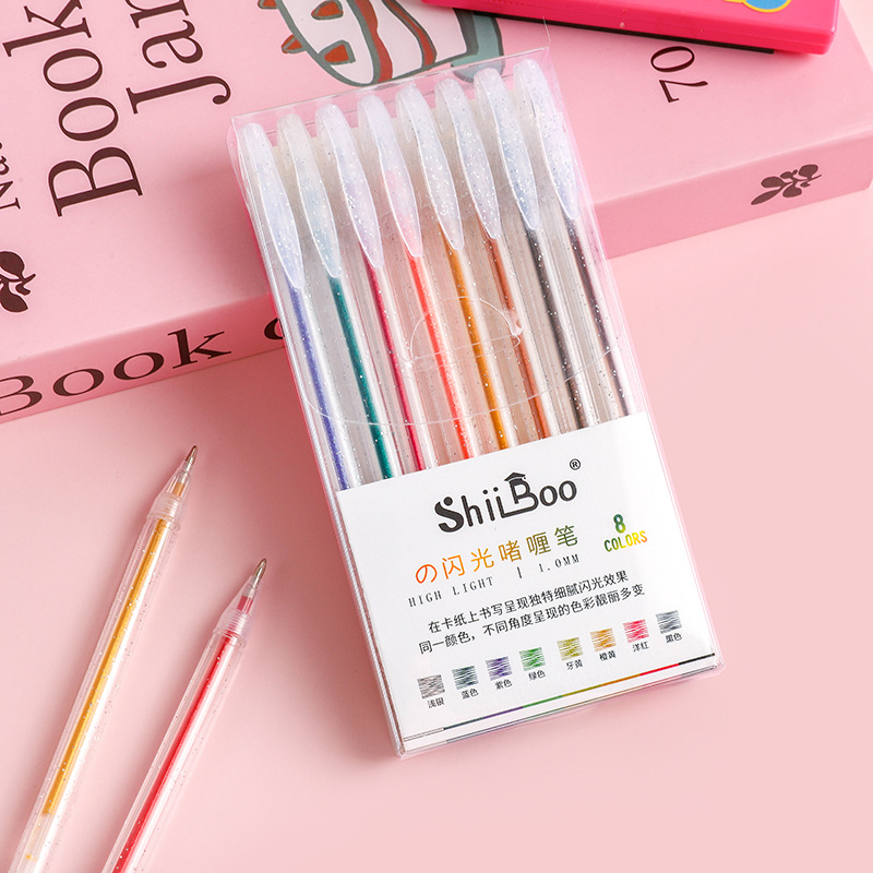 Metallic Gel Pens Quick Dry Glitter Gel Markers For Cardstock Diary Drawing Marking Coloring DIY Ar 8