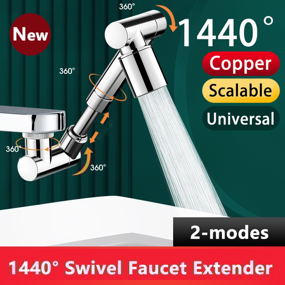 Metal Copper Rotation Faucet Aerator Extender Retractable Swivel Robotic Arm Kitchen Sprayer Faucet 5