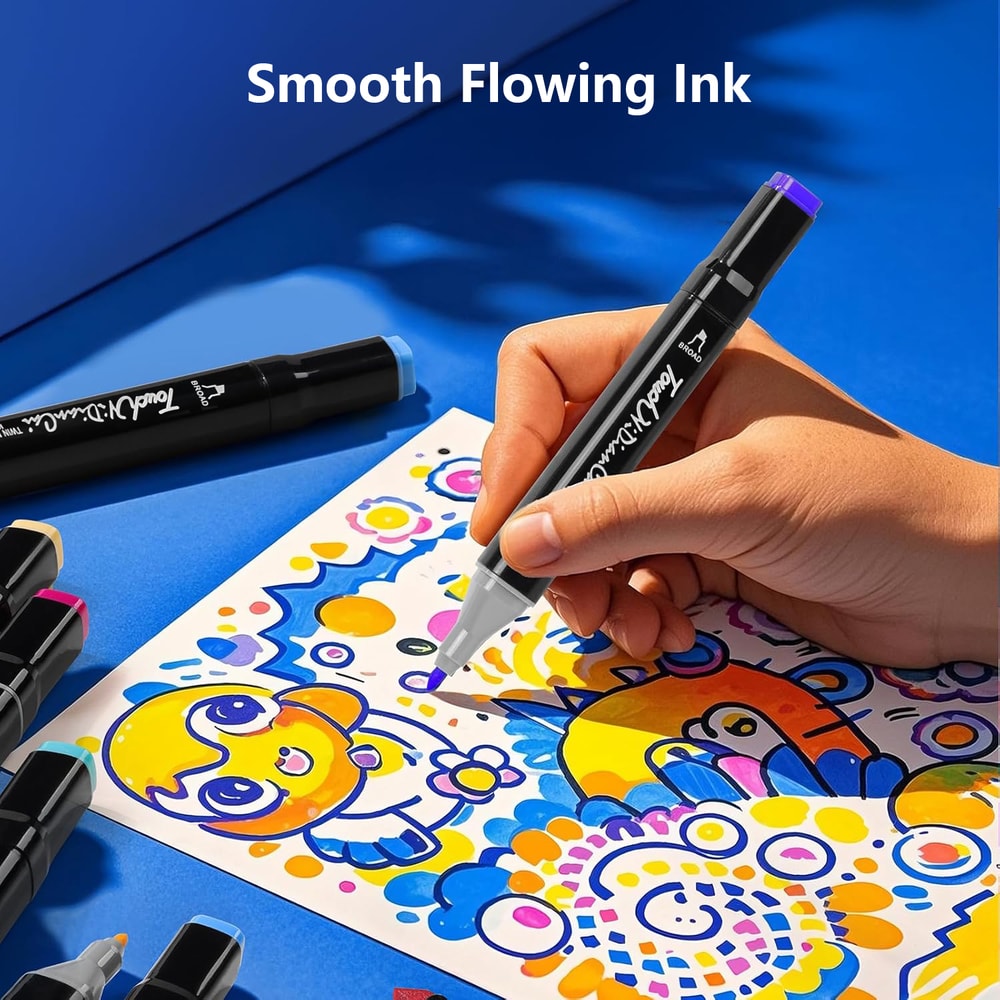 Alcohol Markers Set Dual Tips Blender Art Markers Drawing Sketching Pens For Kids Christmas Gifts A 3