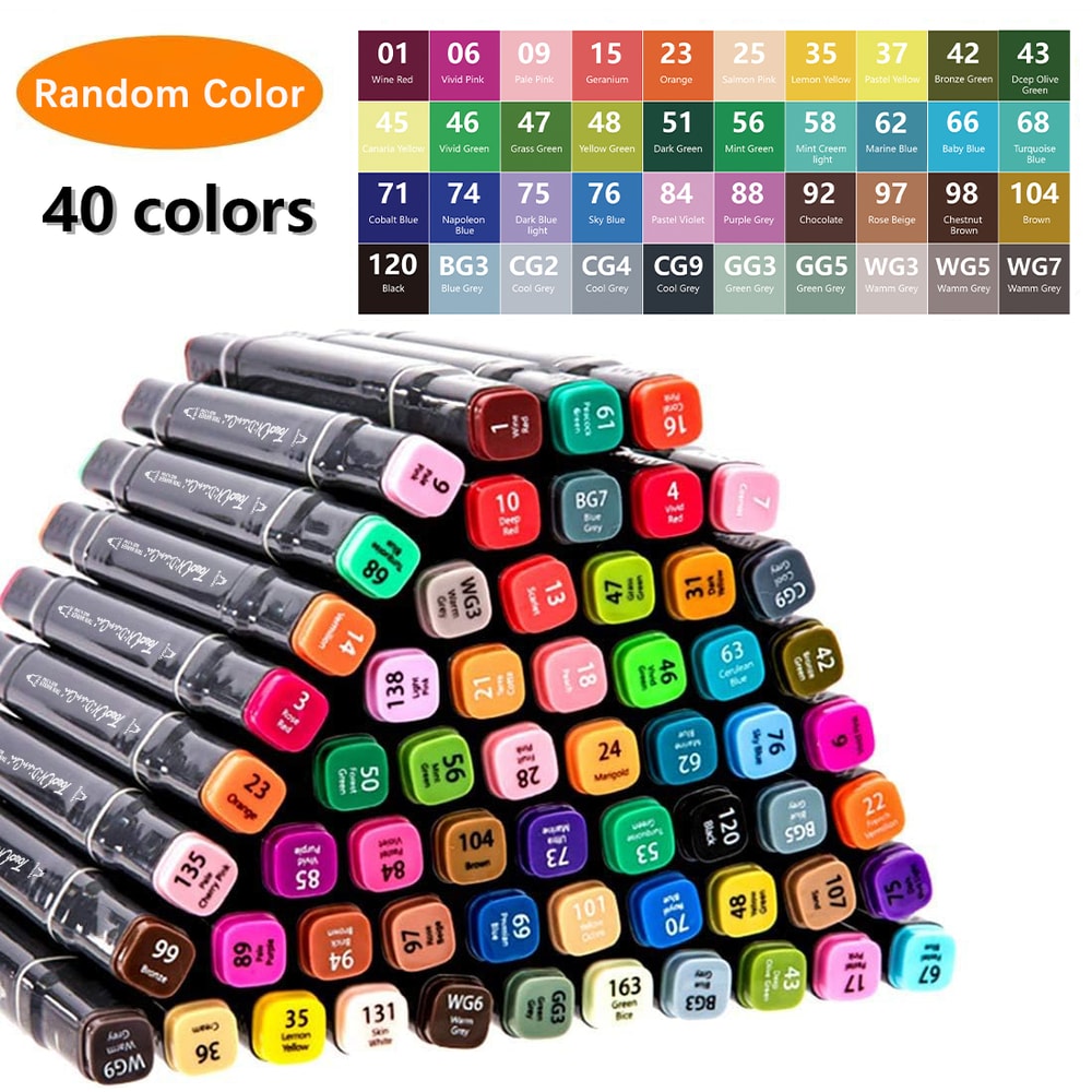 Alcohol Markers Set Dual Tips Blender Art Markers Drawing Sketching Pens For Kids Christmas Gifts A 7