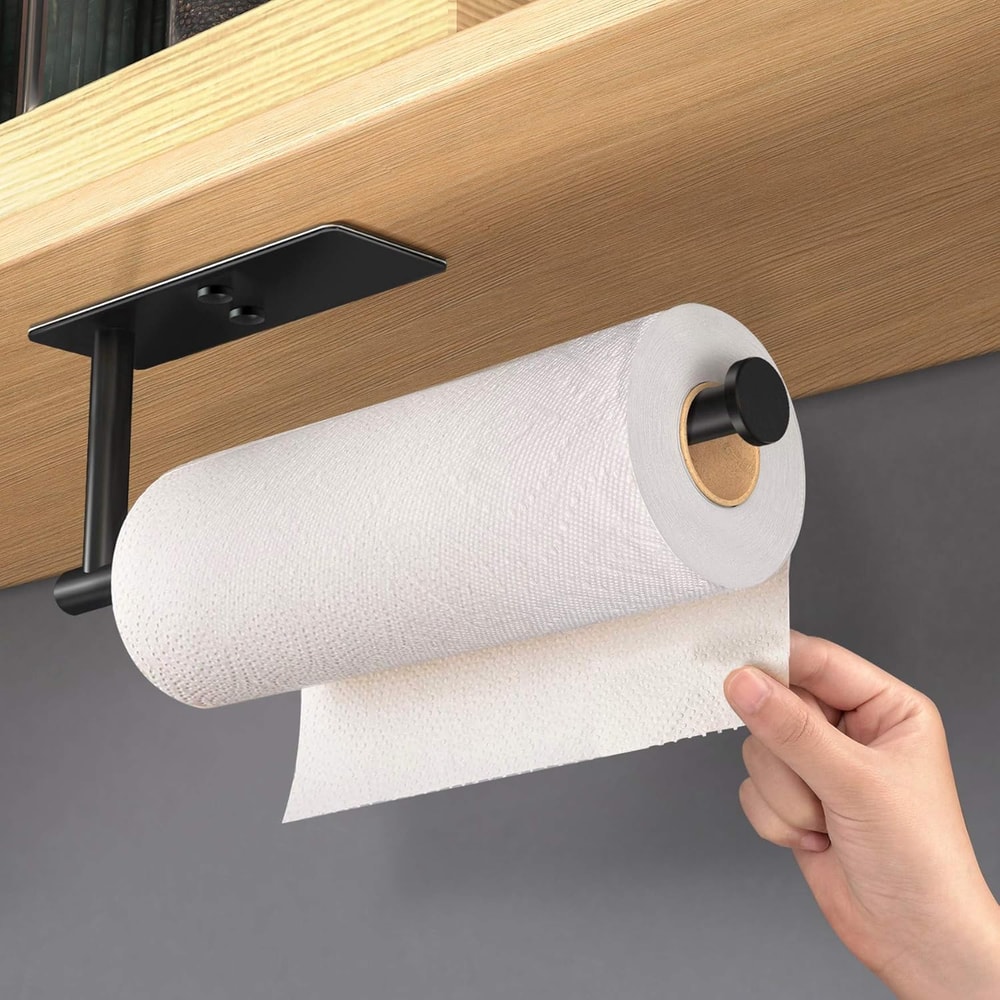 Kitchen Paper Towel Holder, Adhesive Tissue Hanger, Toilet Roll Paper Dispenser, Cabinet Storage Napkin Rack, Bathroom