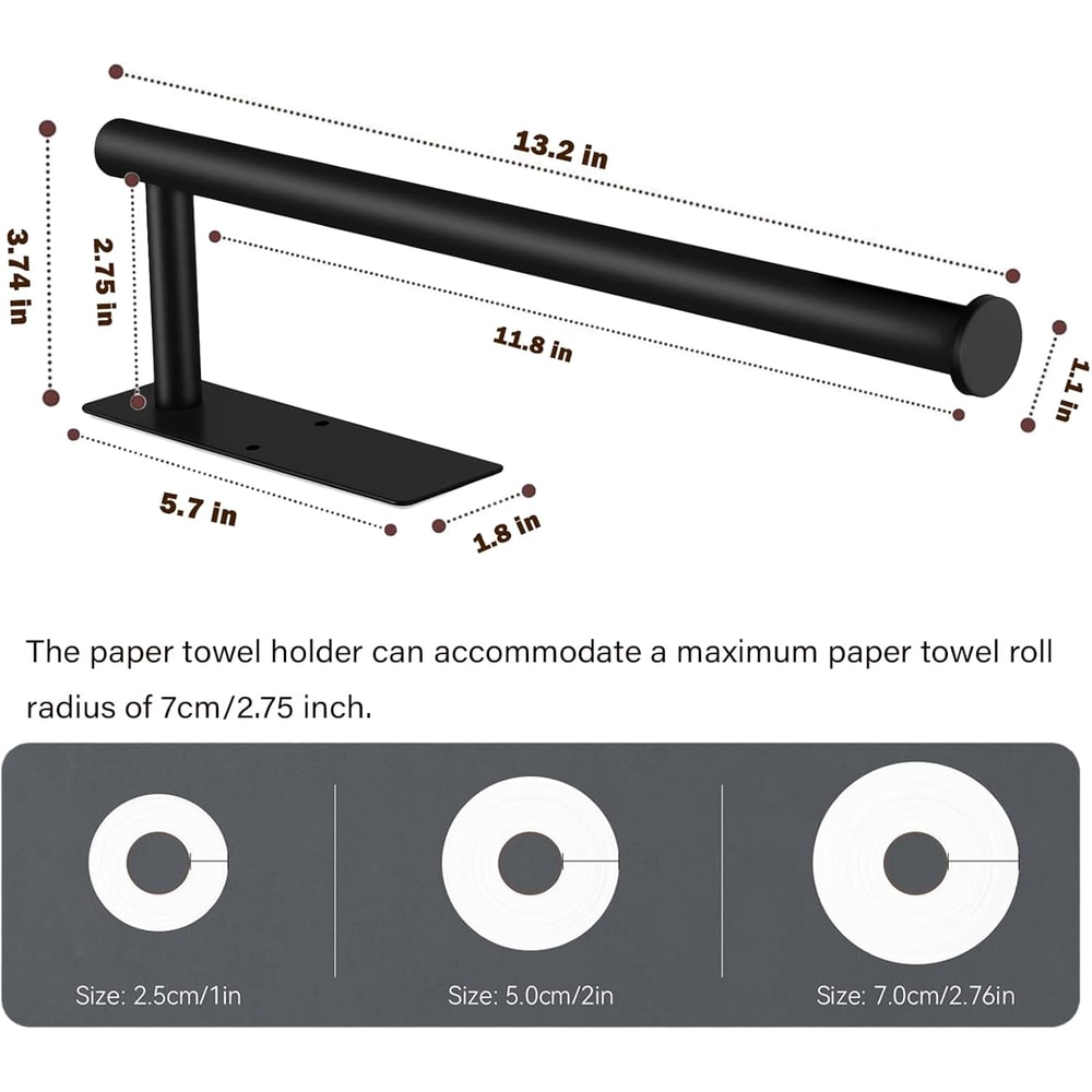 Kitchen Paper Towel Holder, Adhesive Tissue Hanger, Toilet Roll Paper Dispenser, Cabinet Storage Napkin Rack, Bathroom