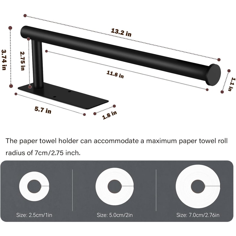 Kitchen Paper Towel Holder, Adhesive Tissue Hanger, Toilet Roll Paper Dispenser, Cabinet Storage Napkin Rack, Bathroom