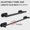 Towel Bar Adjustable Stainless Steel Bathroom Towel Rack Wall Mounted Bath Towel Holder 6