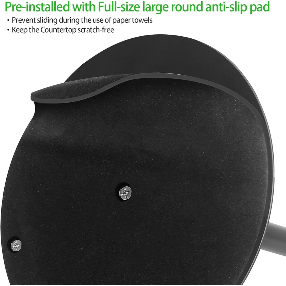 Kitchen Roll Organizer, Stainless Steel Paper Towel Holder with Weighted Base for Kitchen Countertop