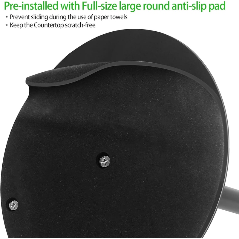 Kitchen Roll Organizer, Stainless Steel Paper Towel Holder with Weighted Base for Kitchen Countertop