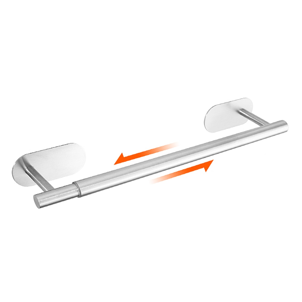 Bathroom Retractable Towel Bar Matte Black Stainless Steel Towel Rack Extended Drying Towel Hanging 9