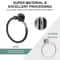 Bathroom Towel Ring, Stainless Steel, Matte Black Hand Towel Holder, Round Towel Hanger, Hardware Accessories Storage