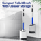 Silicone Toilet Brush Holder Set Refillable Handle Dispenser Toilet Cleaning Brush Bathroom Accesso 1