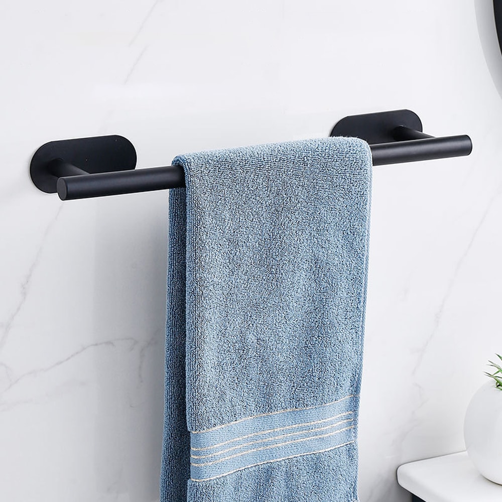 Wall Hanging Towel Holder, Stainless Steel Self Adhesive Towel Rack for Bathroom, Kitchen