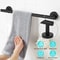 Matte Black Towel Bar Wall Mounted Stainless Steel Towel Holder Bathroom Towel Rack Modern Bath Acc