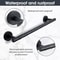Matte Black Towel Bar Wall Mounted Stainless Steel Towel Holder Bathroom Towel Rack Modern Bath Acc