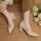 Elegant Pointed High Heel Shoes, Thin Heel Platform Work Pumps for Women