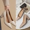 Elegant Pointed High Heel Shoes, Thin Heel Platform Work Pumps for Women
