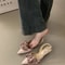 Women Sandal, Fashion Flower Slingback Dress Shoes, Thin Low Heel Mules Pumps