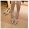 Summer Women's Fashion Pointed High Heel Sandals, Transparent PVC Rhinestone Back Buckle Banquet Shoes