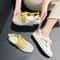 New Women's White Casual Shoes, Fish-mouth Sandals, Transparent Mesh, Metal Decorative Breathable Shoes