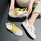 New Women's White Casual Shoes, Fish-mouth Sandals, Transparent Mesh, Metal Decorative Breathable Shoes