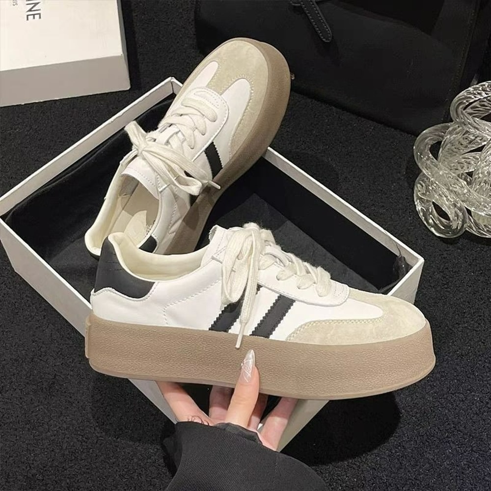 Design Fashion Casual Shoes Comfortable Lace Up Sneakers For Women Versatile Sport Vulcanize Shoes 6