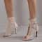 Women Fashion Show Net Fabric Cross Strap Sexy High Heel Sandals, Lace-up Peep Toe Pumps, Casual Mesh Woman Shoes