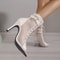 Women Fashion Show Net Fabric Cross Strap Sexy High Heel Sandals, Lace-up Peep Toe Pumps, Casual Mesh Woman Shoes