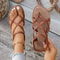 Summer Women's Beach Sandals, Woven Flip-toe Herculean Solid Color Sandals