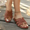 Women Brown Black Slippers, Luxury Trend Outdoor Flat Slippers, Female Beach Sandals, Brand Designer Shoes