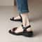 Summer Women Sandals Low Heels, Genuine Leather Office Casual Shoes