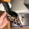 Leopard Brown Baotou Shallow Toe Baotou Half-slipper Women's Fashion High Heel Sandals, Elegant Pointed Toe Womens Mules