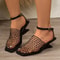Summer Luxury Fashion Designer Sandals, Women's Lace Mesh, Square Toe, Braided Slip-on High Heels Sandals