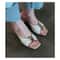 Women Fashionable High-heeled Slippers, Sexy Elegant Square Headed Comfortable Banquet Dress Slippers for Summer