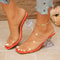 Transparent Heels Slippers Women Summer Slip On High Heeled Party Shoes Sexy Open Toe Square Toe Sh 1