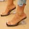 Transparent Heels Slippers Women Summer Slip On High Heeled Party Shoes Sexy Open Toe Square Toe Sh 6