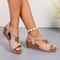 Women Platform Sandals Casual Wedges Slip On Shoes For Summer Fashion 8