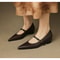 Retro Style Thick Heel Women Mary Jane Shoes Fashion Shallow Pointed Toe Comfort Office Pumps 7