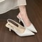 Luxury Designer Summer Women Sandals Pointed Toe High Heel Sandals Elegant Fashion Singbacks Shoes 7
