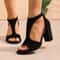 Women Sandals Summer Fish Mouth Sandals, Comfortable High Heels with Back Zipper for Women